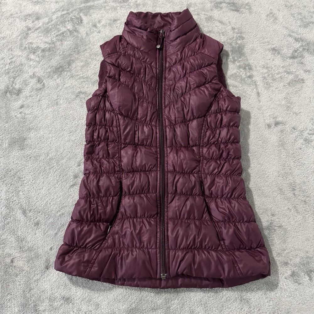 Athleta Puffer‎ Vest Womens XS Red Downalicious Deluxe Goose Down Fill Athletic
